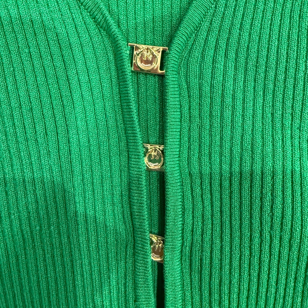 Pinko Emerald Ribbed Knit Top - Picture 3 of 5